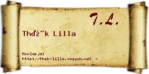 Thék Lilla névjegykártya