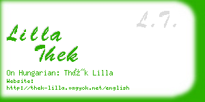 lilla thek business card